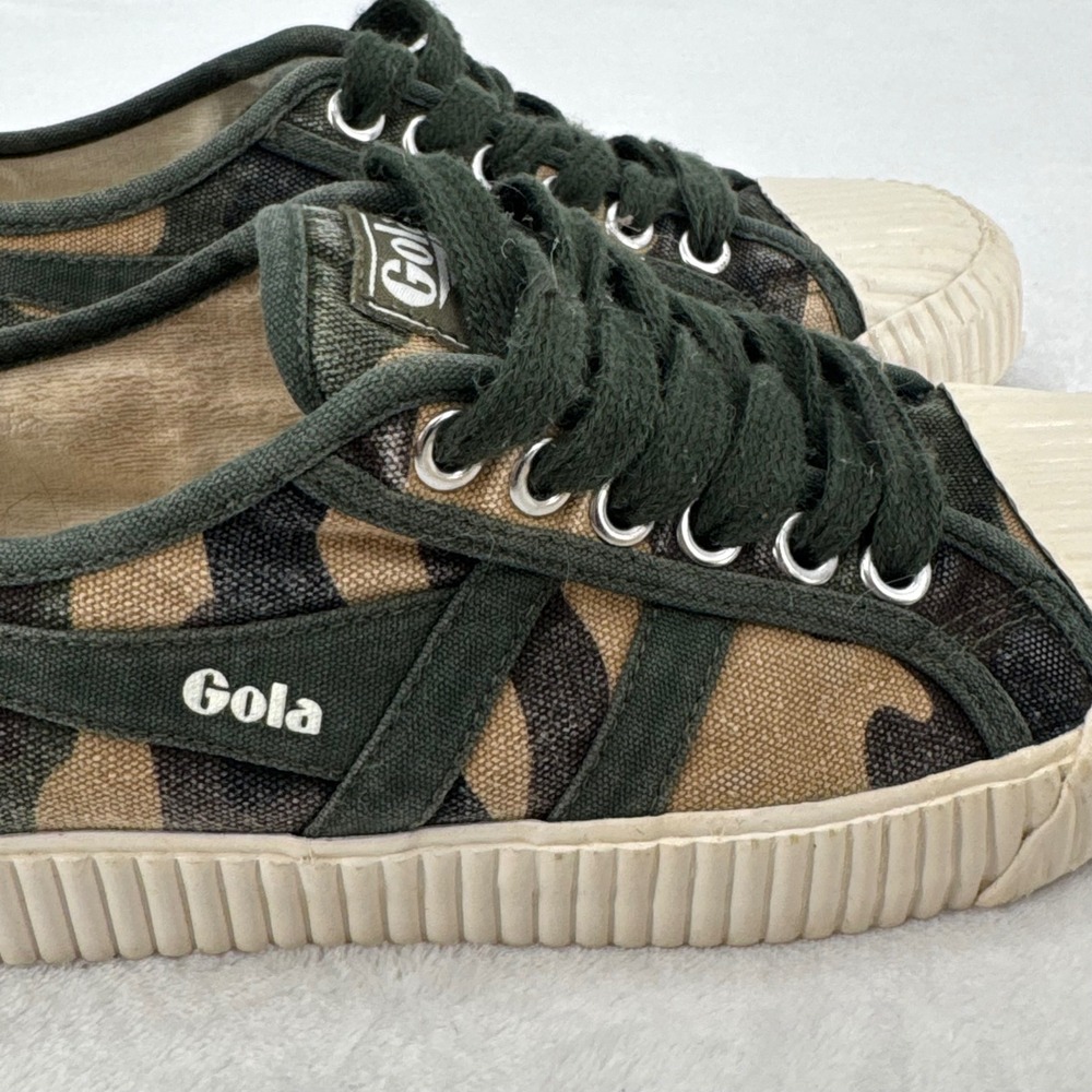 Gola Camouflage Canvas Sneakers in Green, Brown, Black - Picture 6 of 11